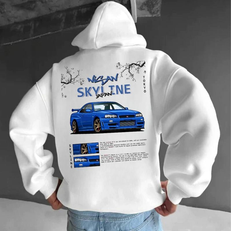 Nissan Skyline 2 side T-shirt, Hoodie, Sweater, Shirt For Men, for Women, Car Enthusiast Shirt, Car Clothing Classic Cotton graphic hoodies