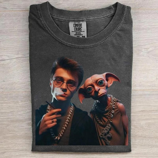 Harry x Dobby Funny Shirt 2 , Vintage Y2K Shirt, Unisex T-Shirt