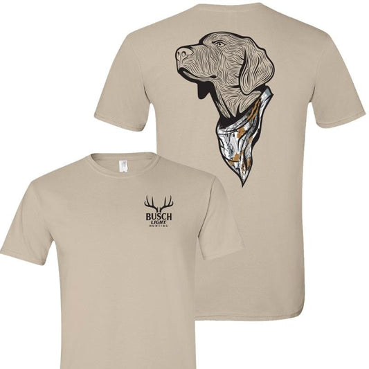 Hunting Dog Camo Bandana 2-sided T-shirt, Casual Graphic Round Neck T-shirt for Summer, Beer Party Summer Shirt, Fashion Top for Daily Wear, T shirt For Men And Women