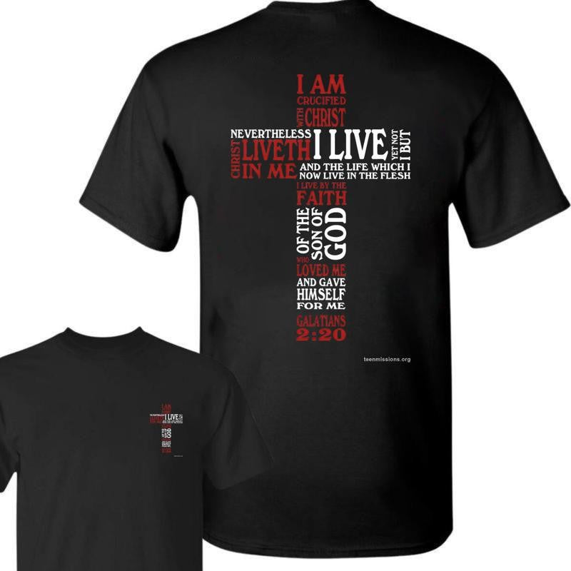 Christian T-Shirt/Hoodie Featuring Crucified with Christ T-Shirt/Hoodie Vintage for Men and Women, Unisex Workwear Tee - Casual, Menswear