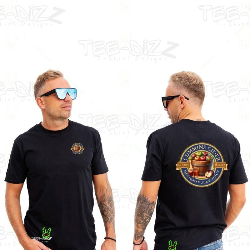 Cummins Cider - men's funny T-shirt- Menswear Casual Crewneck