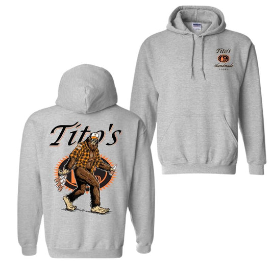 Bigfoot Tito's Vodka Hoodie and T-shirt, 2 Sided Graphic Printed Unisex Classic Cotton Hoodie for Men for Women, Menswear Tops