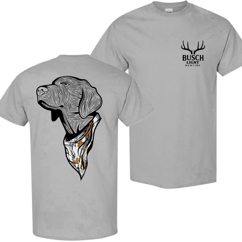 Busch Light Hunting Dog Camo Bandana Double Sided T-Shirt, Gifts for Him, Unisex T-shirt, Colorful, For Him, For Her, Top Trending