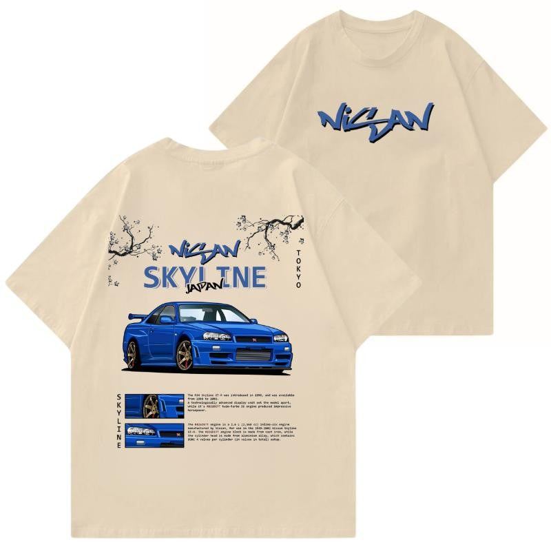 Nissan Skyline 2 side T-shirt, Hoodie, Sweater, Shirt For Men, for Women, Car Enthusiast Shirt, Car Clothing Classic Cotton graphic hoodies