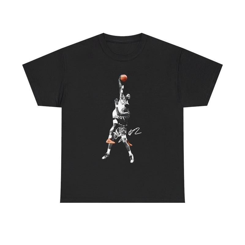 Vintage Basketball Tee Casual Cotton Menswear Top Graphics Underwear Man Tshirt Streetwear