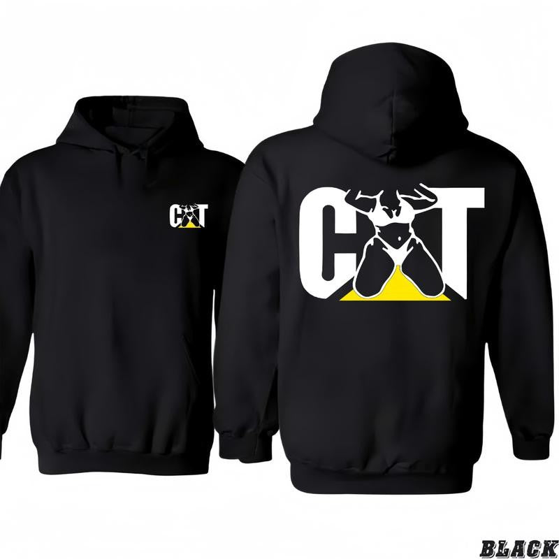 CAT With Woman 2 Side Hoodie Unisex Classic Fabric T-shirt/Hoodie, Vintage for Men and Women, Unisex Vintage Crewneck