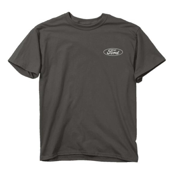 Ford Oval Truck American Flag Gray T-shirt, Trendy Fashion Available, All-gender Wardrobe Staples For Men And Women, All-season Clothing Essentials