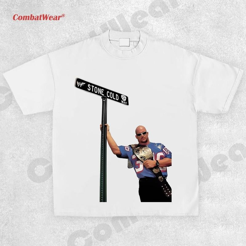2025 STONE COLD TEE, Wrestling Tee, Wrestling Graphic Tee, Wrestler Shirt, Sports Shirt, Vintage Wresting Shirt, Wrestling Gift Hoodie Sweatshirts