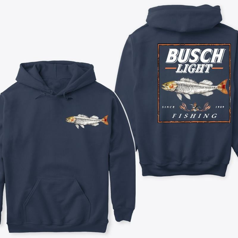 BUSCH LIGHT, BEER, Fishing Hunter HOODIE, For Men, For Women, Casual Graphic, Fashion Men's Top for Daily Wear