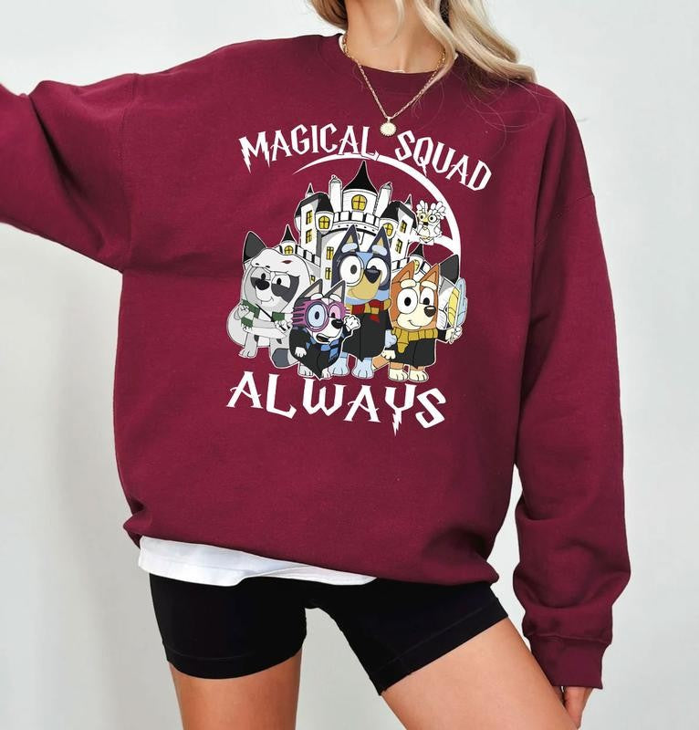 Vintage Hogwarts Bluey Sweatshirt, Harry Potter Vintage Shirt