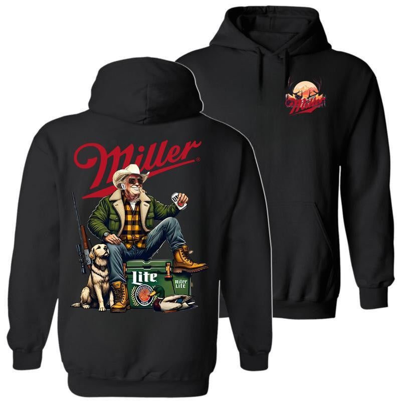 Trump With Miller Lite Beer 2 Siders Hoodies, Miller Lite Hoodie, Perfect For Beer Lovers, Unisex for Men and For Women Classic Cotton