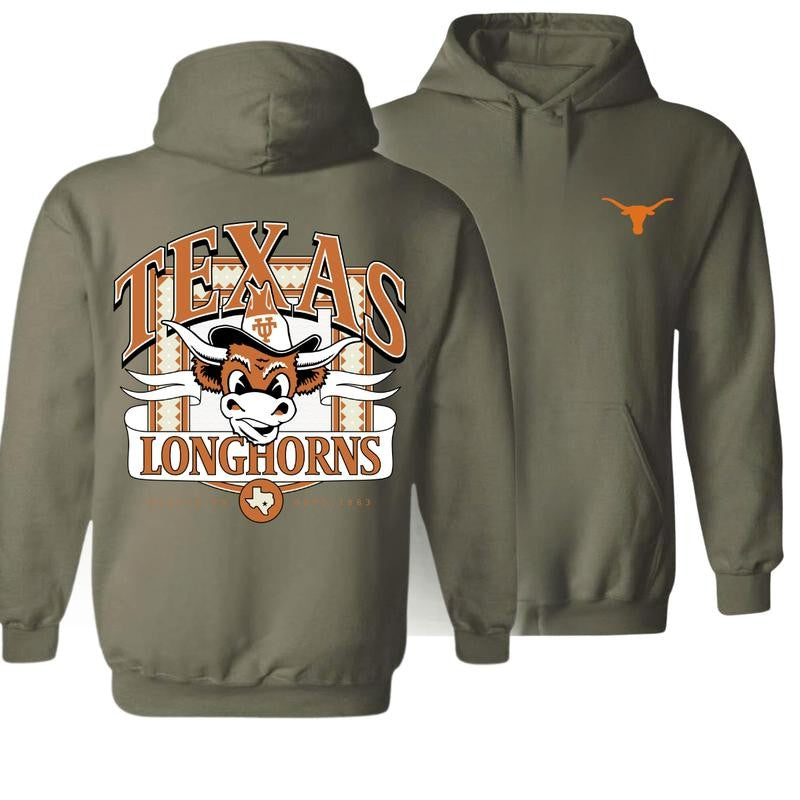 Vintage Texas Longhorns NCAA Final Four Unisex T-shirt/Hoodie, Vintage for Men and Women, Unisex Vintage Crewneck