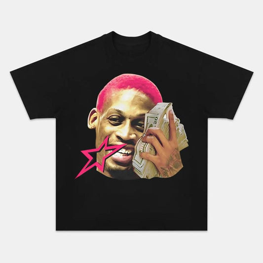 Denis Pink Star Roman Graphic Tee Shirt