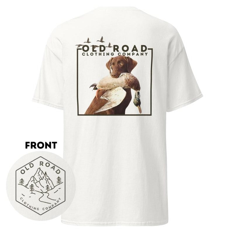 Graphic Old Road Duck Hunting T Shirt, Outdoors Dog Hunt Shirt, Love Hunt Summer Tee, For Men, For Women