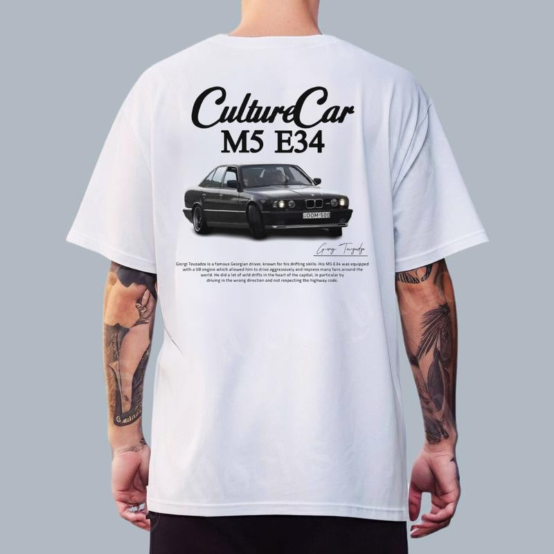 BMW M5 E34 Giorgi Tevzadze T-Shirt, Unisex, Supercar T-Shirt, Car Enthusiast Shirt, Car Clothing