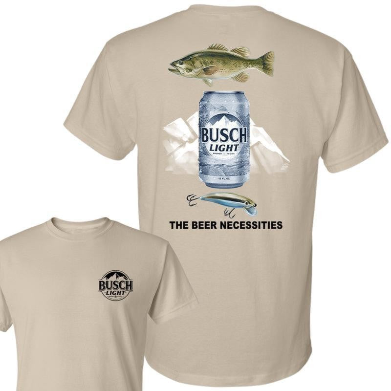 BUSCH LIGHT, BEER, Busch Light Fishing The Beer Necessities Tshirt, Busch Light Dog Lover Mallar Duck Hunting T-shirt, Busch Light Beer Tshirt, Busch Light Beer Tshirt, Casual Graphic Round Neck T-shirt for Summer, Fashion for Daily Wear