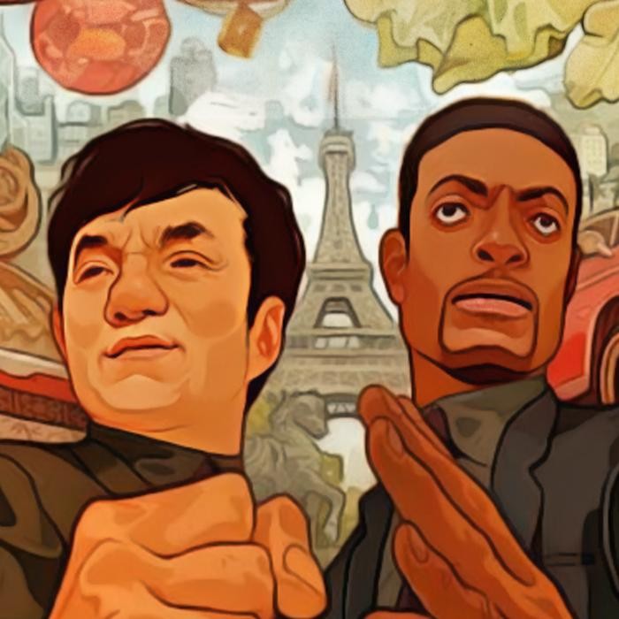 Rush Hour T-Shirt Jackie Chan Chris Tucker Classic Movie Graphic Tee Crewneck Cotton