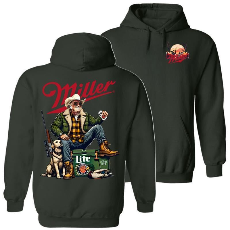 Trump With Miller Lite Beer 2 Siders Hoodies, Miller Lite Hoodie, Perfect For Beer Lovers, Unisex for Men and For Women Classic Cotton