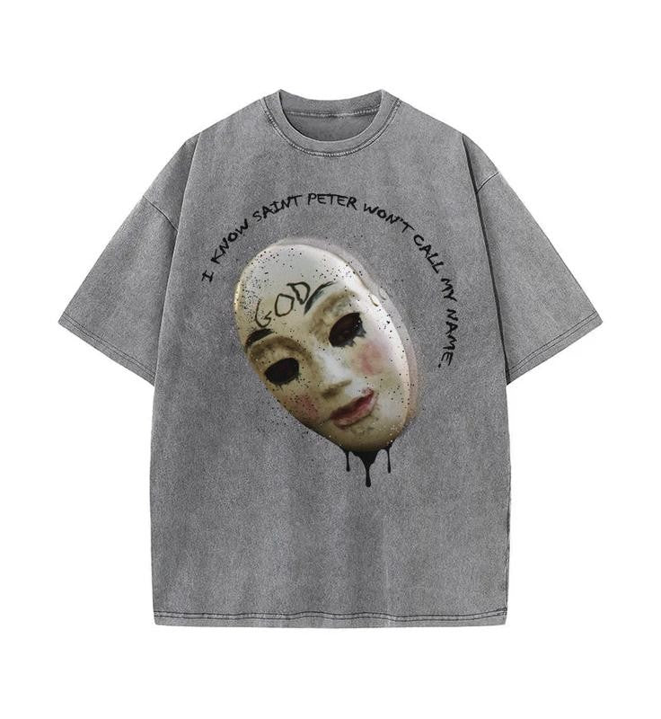 The Purge Mask I Know Saint Peter Won't Call My Name Unisex Graphic T-Shirt Crewneck Cotton