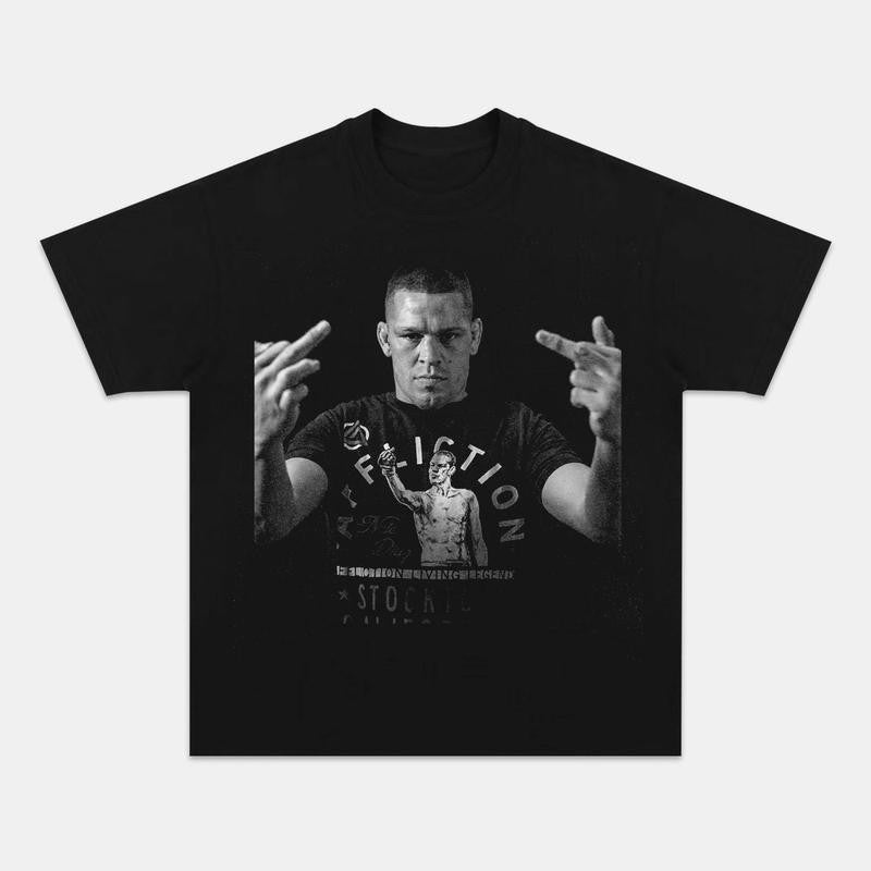 2025 NATE DIAZ TEE , Boxing T-shirt, Boxer Tee, Sports Shirt, UFC Shirt, Workout T-shirt, Gift for Him Gift For Her Hoodie Sweatshirt Streetwear
