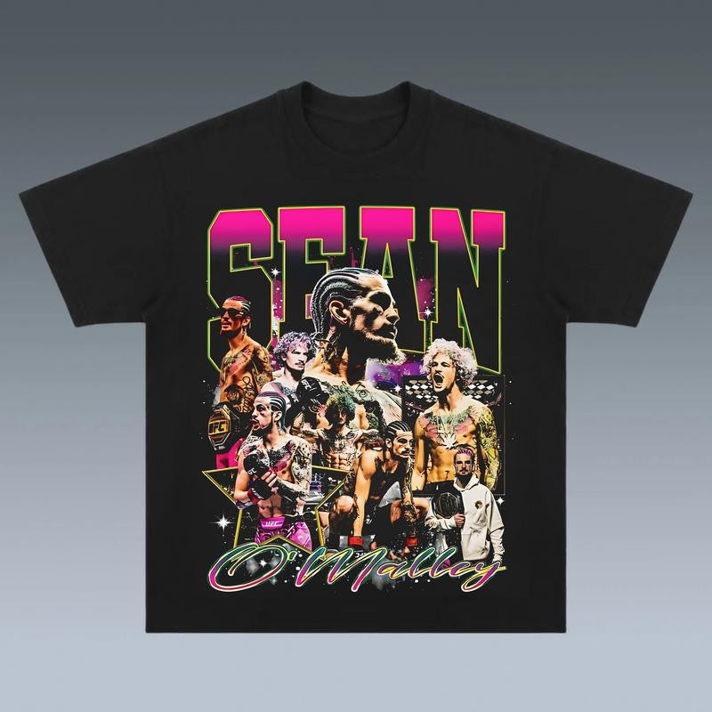 MEN'S UFC BLACK SEAN O'MALLEY QUASAR GRAPHIC TEE, Boxing T-shirt, Boxer Tee, Sports Shirt, Gift for Him Gift For Her Hoodie Sweatshirt