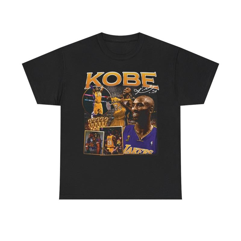 Kobe Inspired Vintage Graphic Tee Casual Cotton Menswear Top Man Tshirt