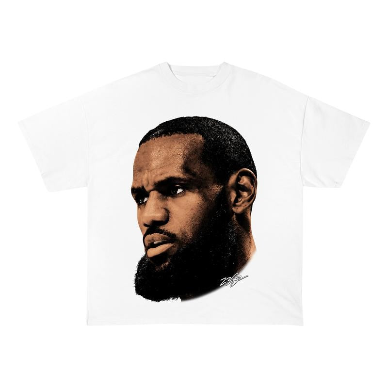 BIG FACE LEBRON JAMES GRAPHIC TEE â€“ STREETWEAR Casual Clothing Short Sleeve T-Shirt