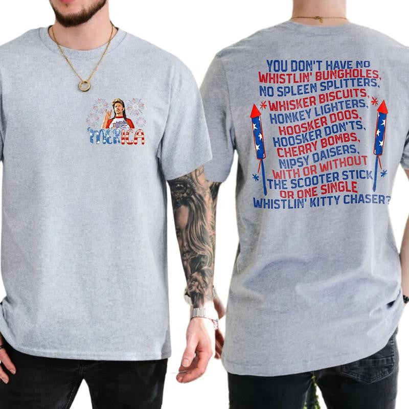 Casual, 2-sided Joe Dirt Merica July 4th Shirt Funny Joe, Full Color, For Men ,Gift For men, Casual.