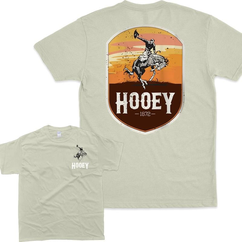 [Sale Up To 60%] Hooey Mens Cheyene Graphic Teal T-Shirt 2 Sides T-Shirt, Graphic T-Shirt, Vintage Style, Retro Outfit, For Men, For Women