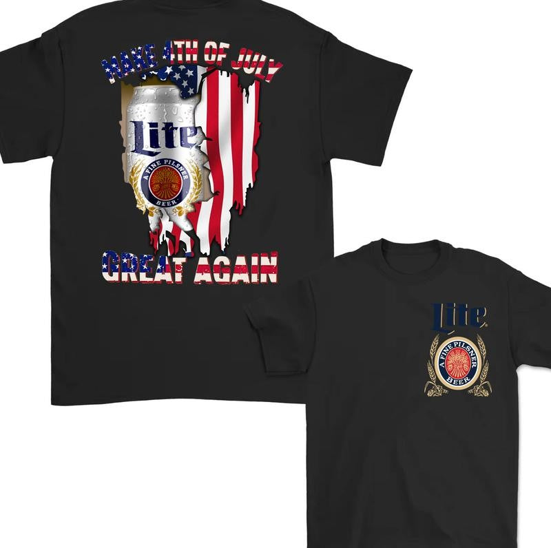 Miler Lite Make 4th of July America Great Again Shirt Unisex