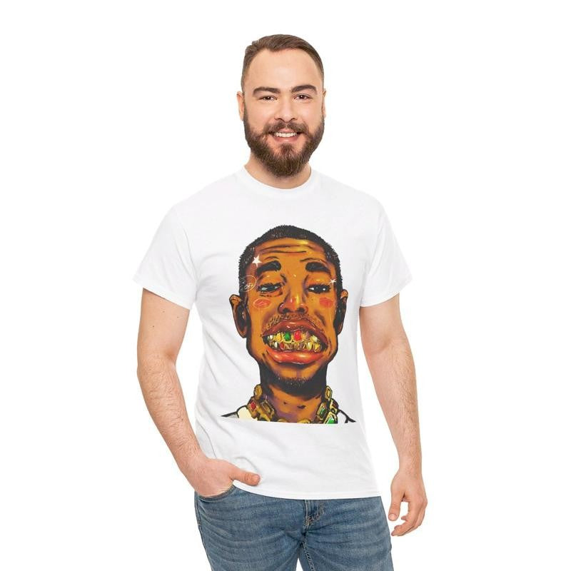 Pharrell Inspired Retro Vintage Grill Rap Y2k 90s Hip-Hop Vibes Heavy Cotton Graphic T-Shirt Tshirt Shirt HipHop RNB Tee Casual Menswear Top Streetwear Classic Comfy Underwear