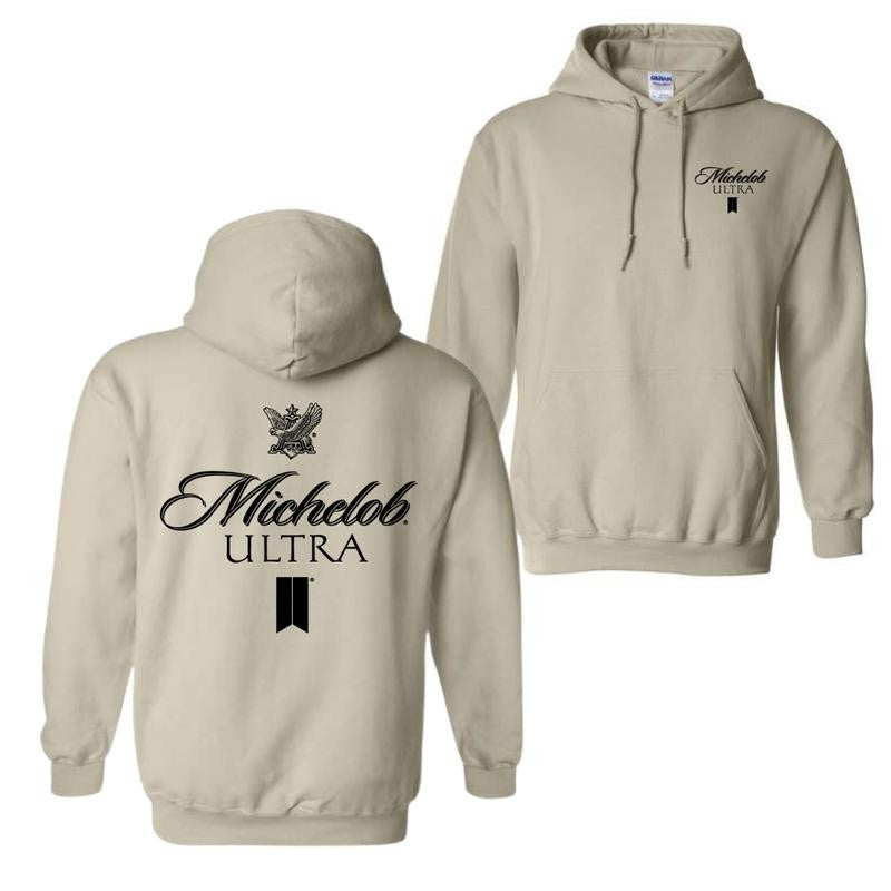 Michelob Ultra Hoodie - Sleek Black Logo Design for Beer Enthusiasts, Perfect for Fans of the Classic Ultra Beer, Unisex Hoodie for Man and Women
