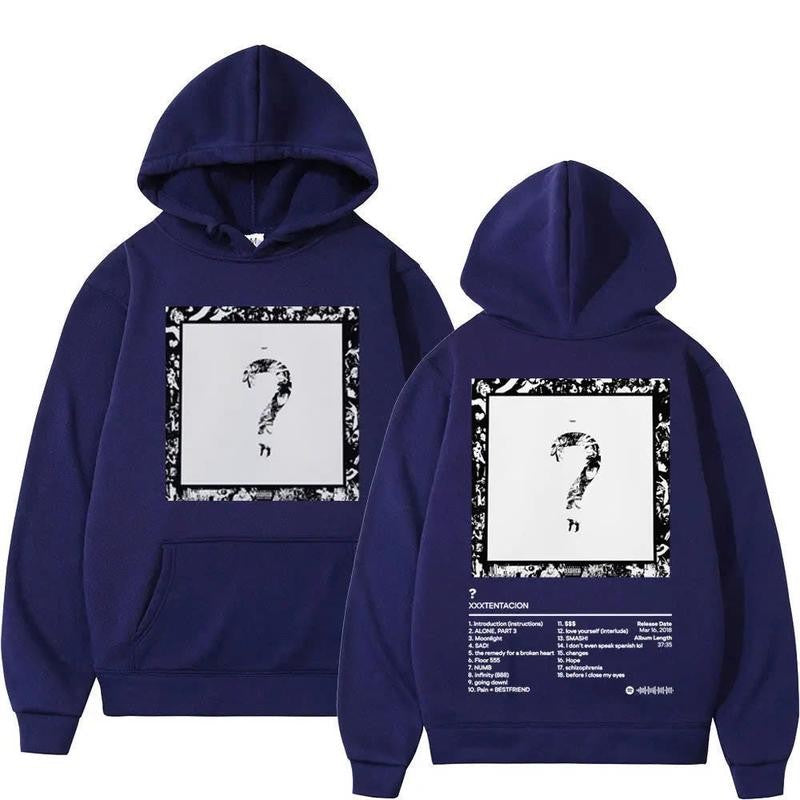 Xxxtentacion Unisex Blend Hoodie, High Quality Cotton And Polyester Frabic Crewneck Menswear