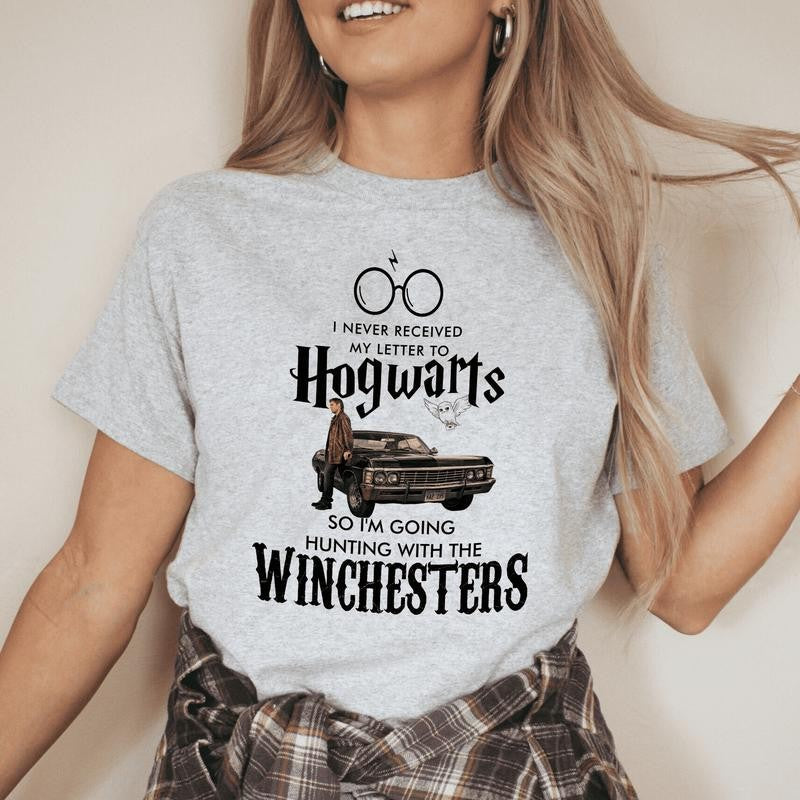 Hogwarts T-Shirt, Winchester Shirt, Supernatural Tee, Winchester Bros Shirt, Dean Winchester Tee, Sam And Dean Shirt, Unisex Adult Tshirt For Mens, Womens