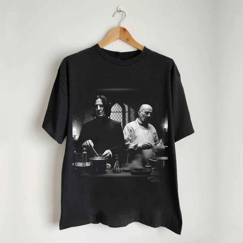 Severus Snape & Walter White Cooking Meme Shirt, Funny Vintage Style T-Shirt, Unisex Harry Potter & Breaking Bad Fan Gift, Available as T-Shirt, Sweatshirt, or Hoodie Sweatshirt, Hoodie,