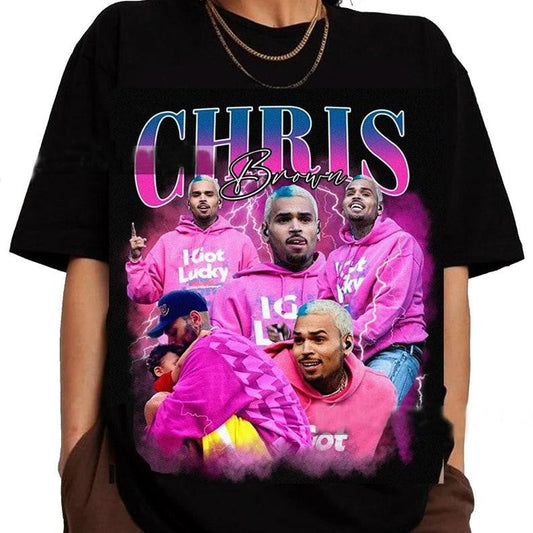 Vintage Chris Br0wn Bootleg Hip Hop 90s Graphic Shirt