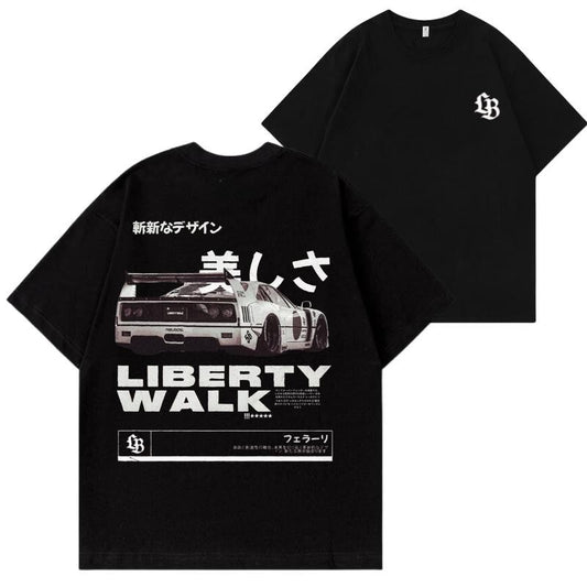 Ferrariii F40 Liberty Walk Retro T-shirt, Hoodie, Sweater, Car Enthusiast Shirt, Car Clothing, 90's Car, Unisex, Vintage car shirt Classic Cotton