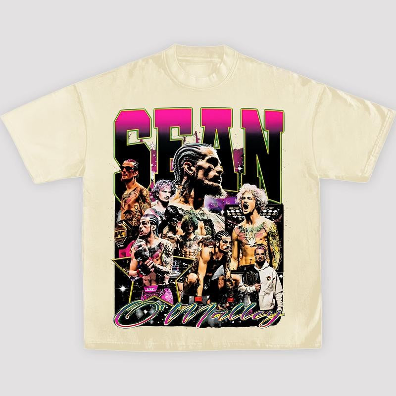 MEN'S UFC BLACK SEAN O'MALLEY QUASAR GRAPHIC TEE, Boxing T-shirt, Boxer Tee, Sports Shirt, Gift for Him Gift For Her Hoodie Sweatshirt