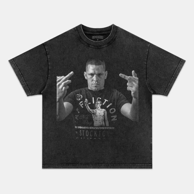 2025 NATE DIAZ TEE , Boxing T-shirt, Boxer Tee, Sports Shirt, UFC Shirt, Workout T-shirt, Gift for Him Gift For Her Hoodie Sweatshirt Streetwear