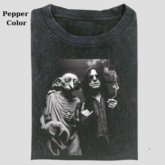 Retro Severus Snape And Dobby Tee, Harry Potter Vintage Graphic Tee, Snape And Dobby Shirt, Funny Dumb Shirt, Unisex T-shirt, Unisex Movie Gift For Men Women