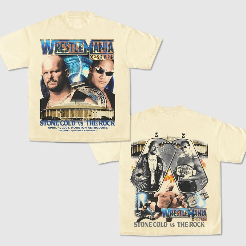 WRESTLEMANIA 17 TEE, Wrestling Graphic Tee, WWE Tee, Sports T-shirt, Athlete Shirt, Wrestling Gift Streetwear Crewneck Clothing