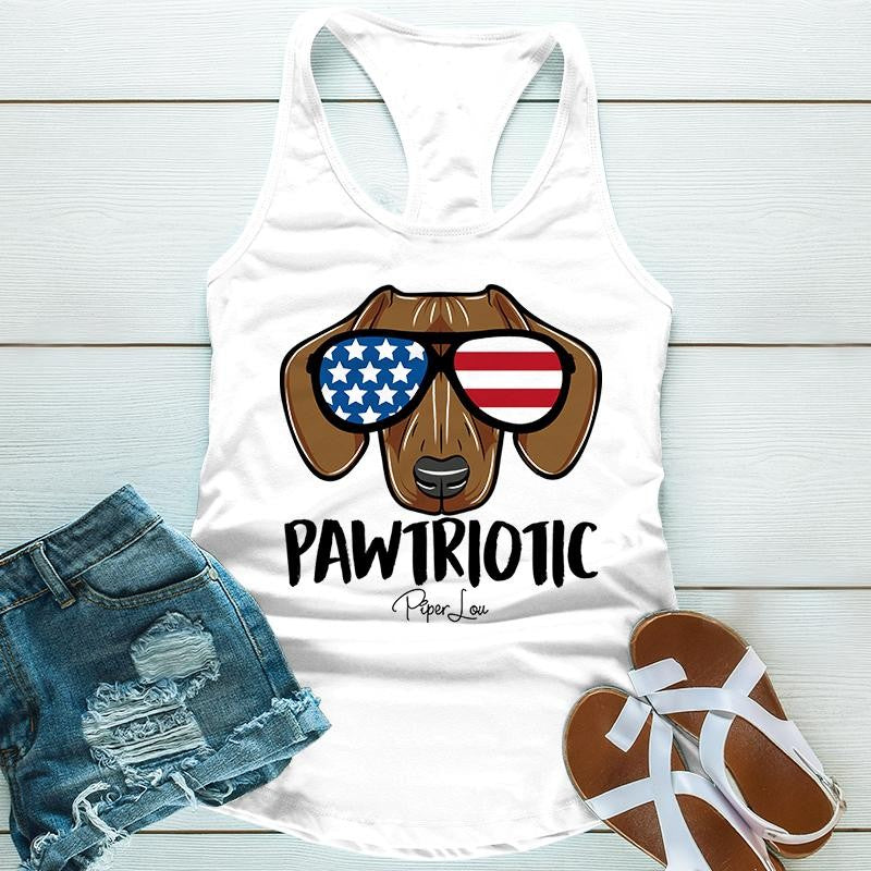 Pawtriotic Apparel, Proudly Printed In The USA, Tee / Tank / V Neck Gray / White / Blue / Hot Pink / Orange, #sassy #cute #blackprint