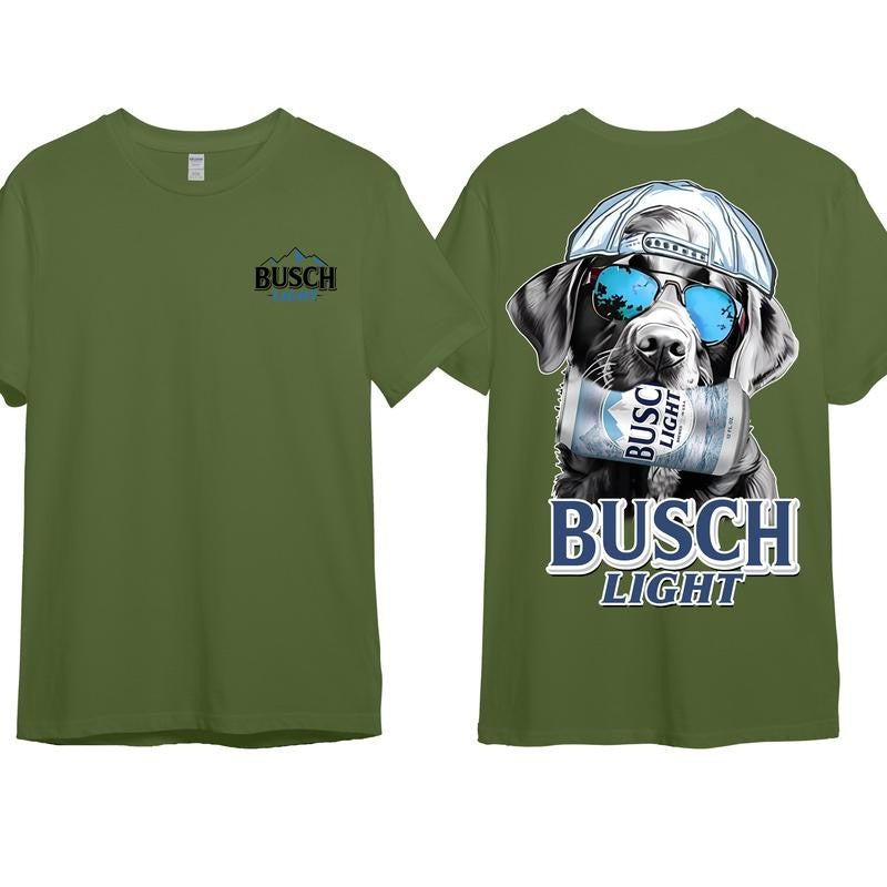 Busch Light Huting Dog 2 Sided Unisex Hoodie, Soft Cotton Crewneck Pull Over Hoodie Sweatshirt T-Shirt for Men and Women, Gift for Him or Her