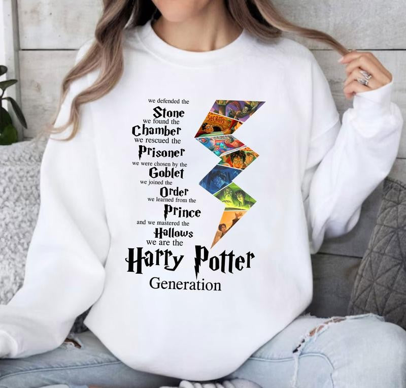 Vintage Harry Potter Chapters Sweatshirt, Hogwarts Shirt, Gift For Potterheads