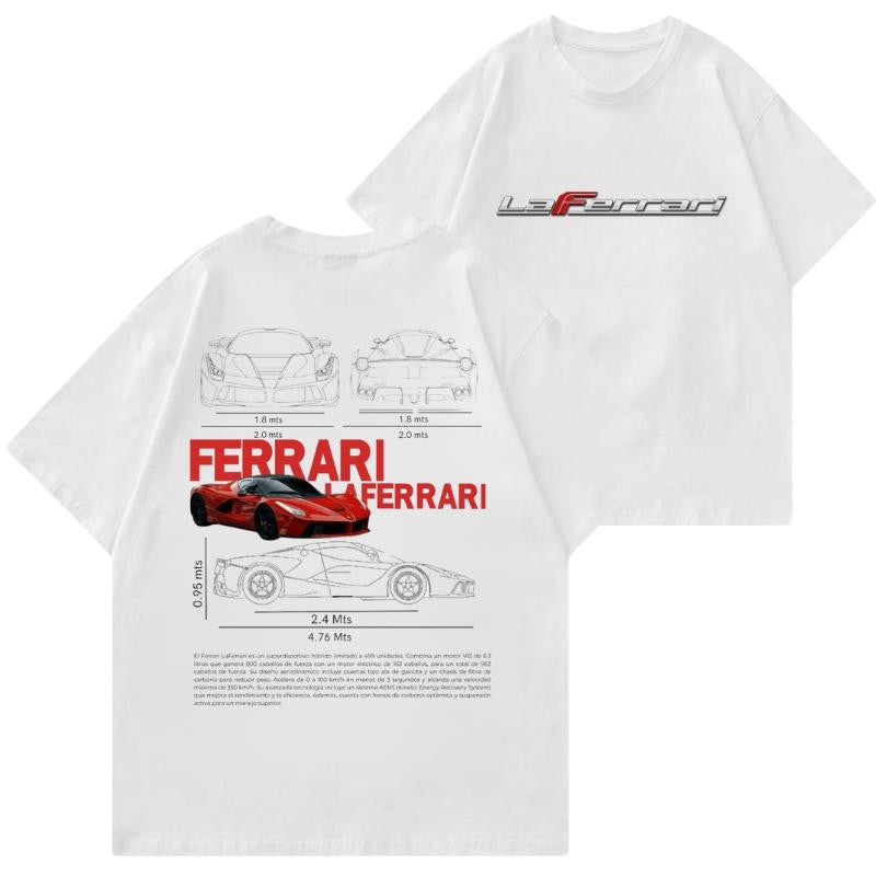Ferrari Laferrari 2 side T-shirt, Hoodie, Sweater, Shirt For Men, Car Enthusiast Shirt, Car Clothing Classic Cotton Menswear graphic hoodies