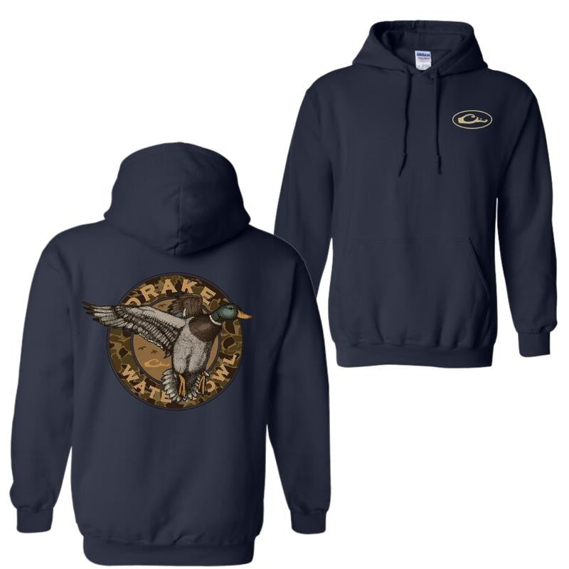 Drake Waterfowl Hoodie and T-shirt, Featuring Mallard Duck Graphic On Back, Duck Camo Hoodies, Comfortable And Stylish Unisex Hoodie