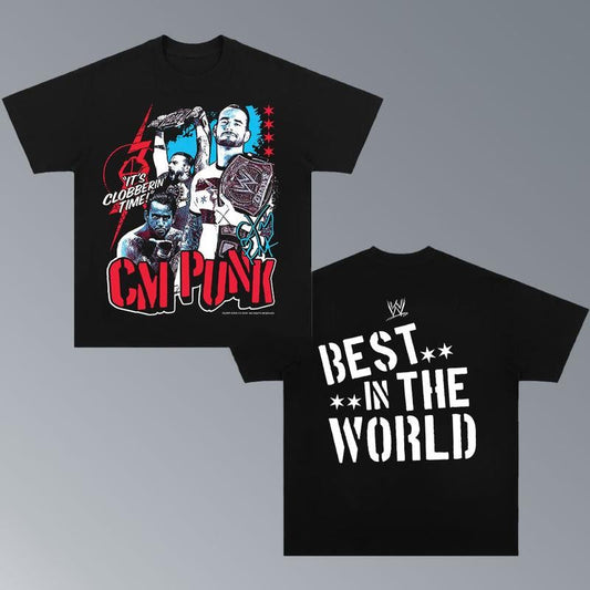 CM PUNK-BEST IN THE WORLD TEE Wrestling Tee,Wrestling Graphic Tee,WWE Shirt,Sports T-shirt, Wrestling Gift, Gift for Him Hoodie Sweatshirt