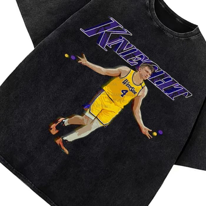 Dalton Knecht Graphic Tee Westside Knecht 4 Basketball Los Angeles T-Shirt