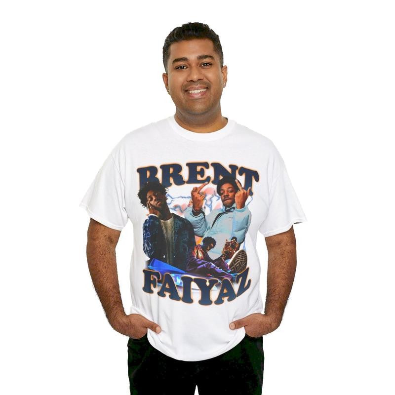 Sonder Vintage 90s Rap Tee, Brent Faiyaz Inspired, Hip hop RnB shirt Casual Cotton Menswear Top Classic Graphics Smooth Underwear Man Tshirt Streetwear Crewneck