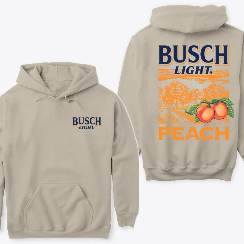 BUSCH LIGHT, BEER, Peach Scenic HOODIE, For Men, For Women, Casual Graphic, Fashion Men's Top for Daily Wear